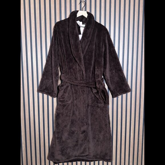 New Charter Club Robe Large Chocolate Brown Belted Intimates Super Soft Fabric - Picture 1 of 8